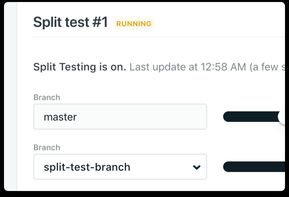 Netlify Split Testing running